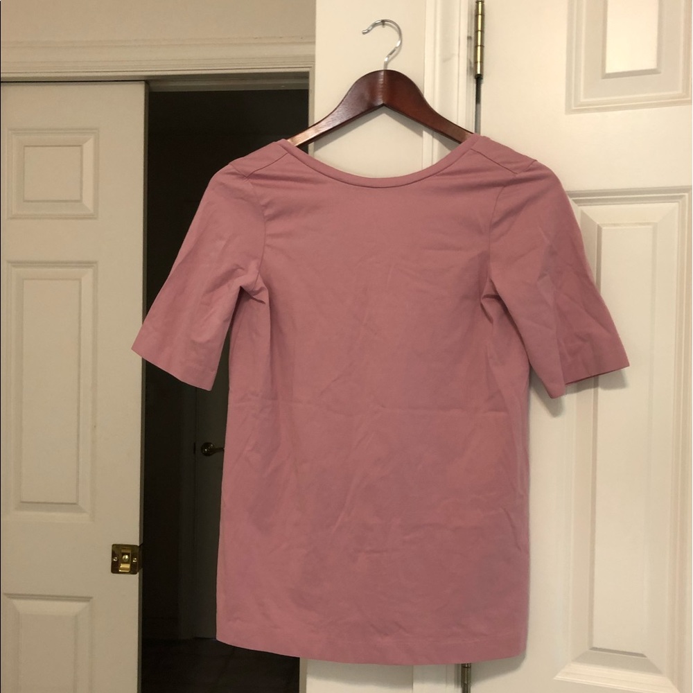 COS pink t-shirt with lower back design